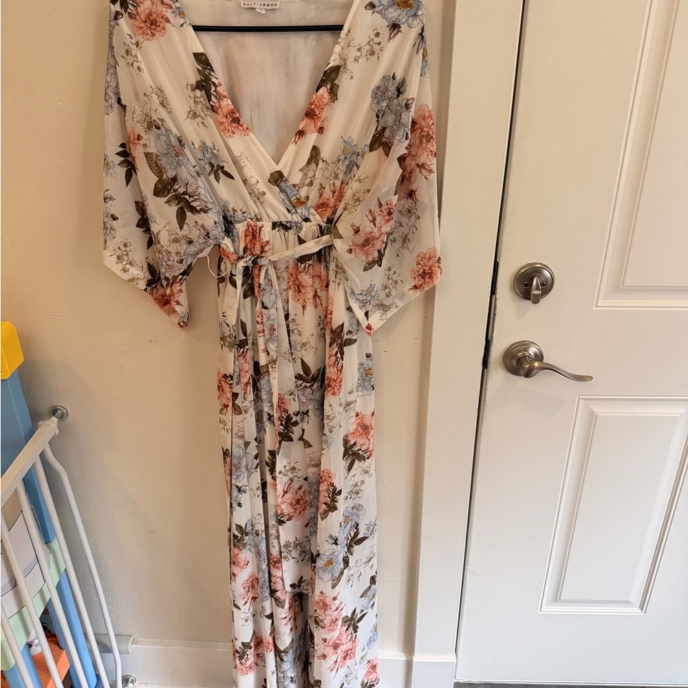 Baltic Born Floral Kimono Sleeve Dress